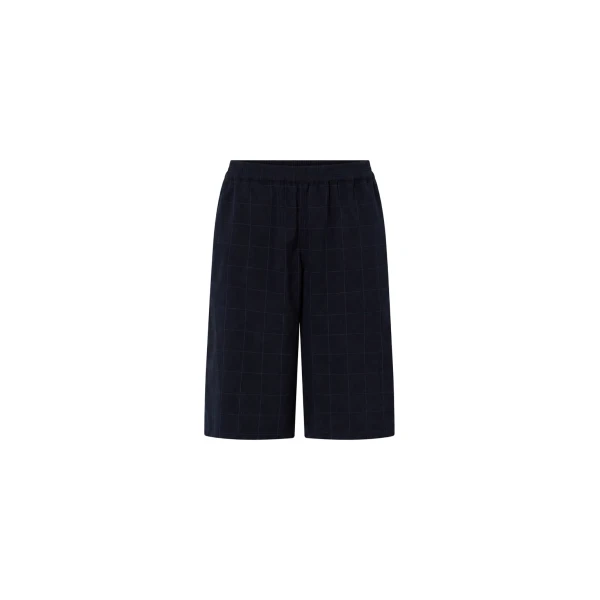 Lourdes Check Soft Short in Navy