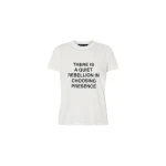 Camilla and Marc Lucinda Fitted Graphic Tee in Soft White and Black | Tops | Coveti