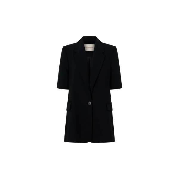 Mackinley Short Sleeve Blazer in Black