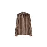 Camilla and Marc Mannix Shirt in Chocolate Check | Tops | Coveti