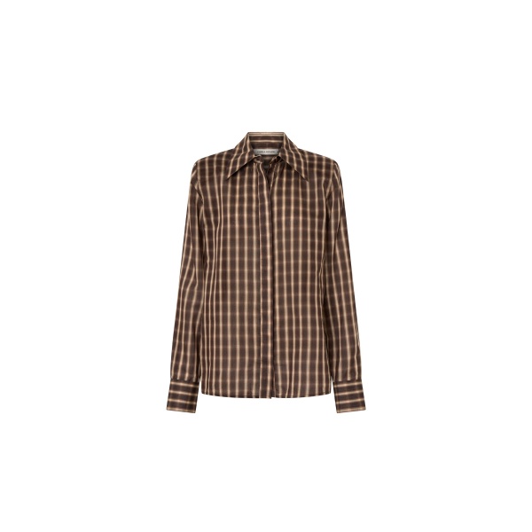 Camilla and Marc Mannix Shirt in Chocolate Check | Tops | Coveti