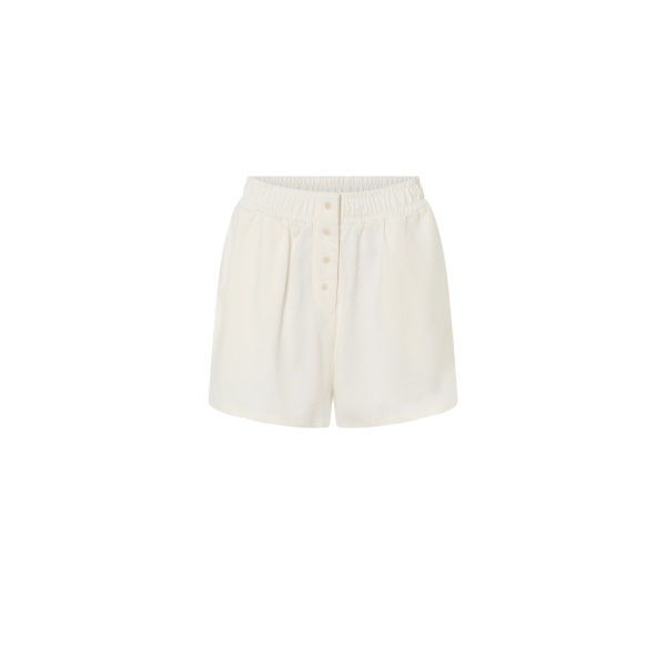 Camilla and Marc Maris Button Front Mini Short in Soft White | Shorts | Coveti