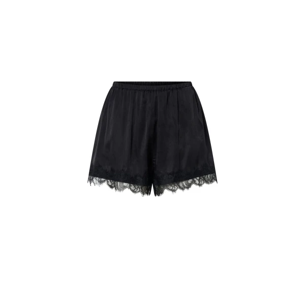 Mirage Lace Trim Short in Black