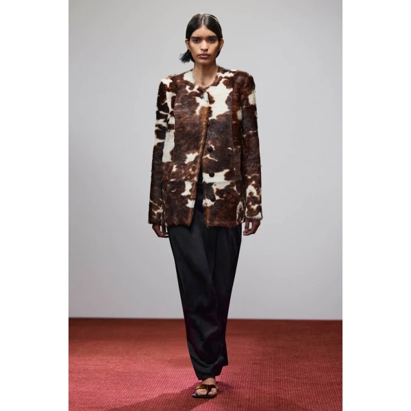 Camilla and Marc Myna Printed Jacket in Chocolate Multi
