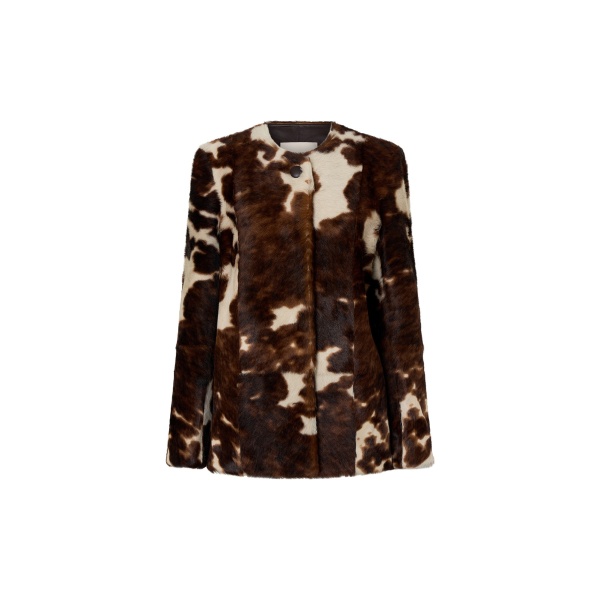 Camilla and Marc Myna Printed Jacket in Chocolate Multi | Jackets | Coveti