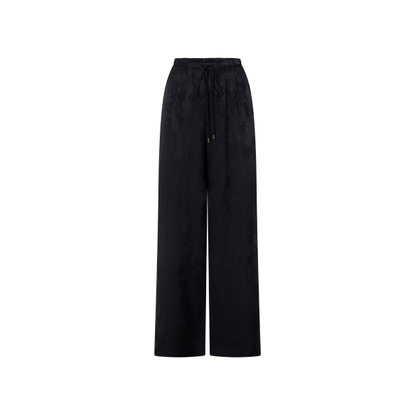 Camilla and Marc Naidee Satin Relaxed Pant in Black | Pants | Coveti