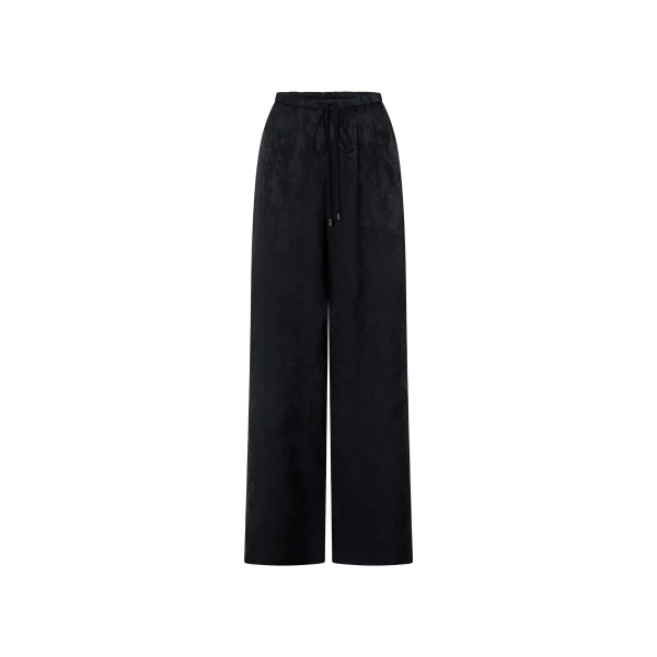 Naidee Satin Relaxed Pant in Black