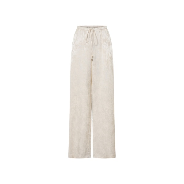 Camilla and Marc Naidee Satin Relaxed Pant in Ivory | Pants | Coveti