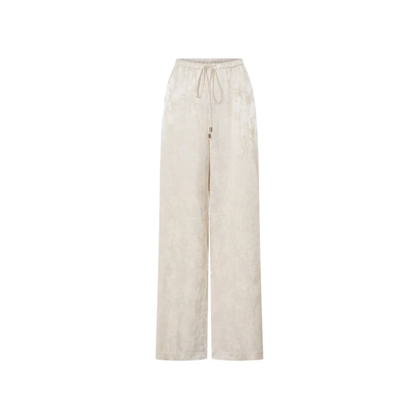 Naidee Satin Relaxed Pant in Ivory