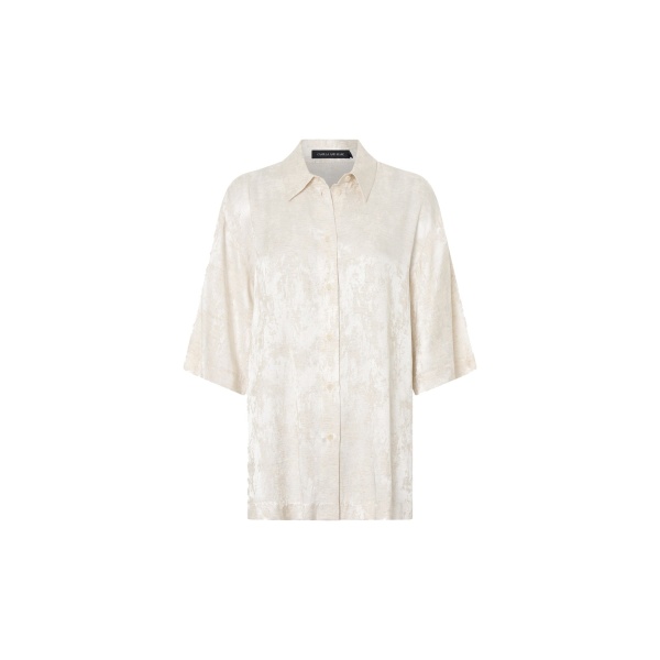 Camilla and Marc Naidee Satin Shirt in Ivory | Tops | Coveti