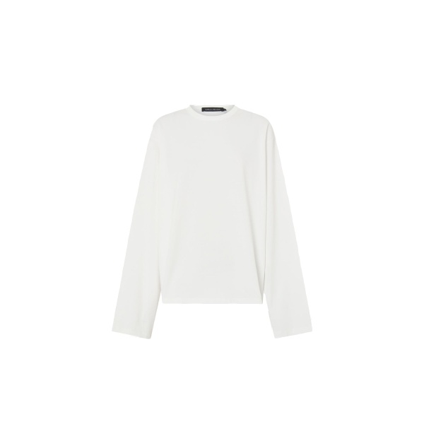 Camilla and Marc Peretti Long Sleeve Tee in Soft White | Tops | Coveti