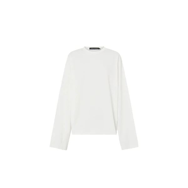Peretti Long Sleeve Tee in Soft White