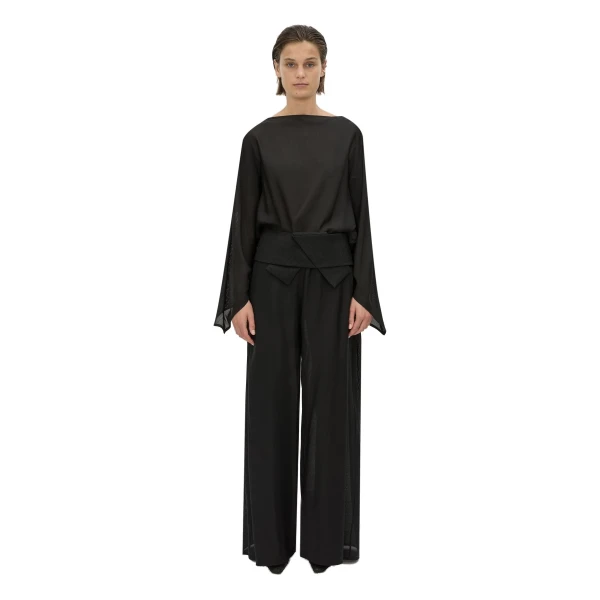 Camilla and Marc Rene Draped Top in Black