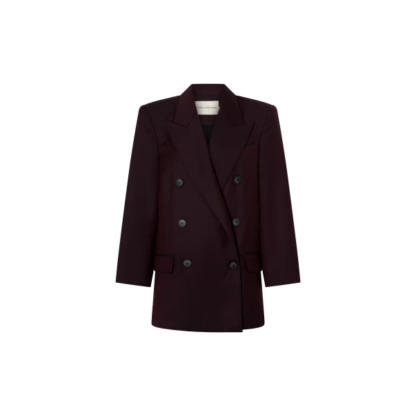 Revera Oversized Blazer in Choc Burgundy
