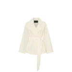 Camilla and Marc Rhia Sheer Crop Trench in Ivory | Coats | Coveti
