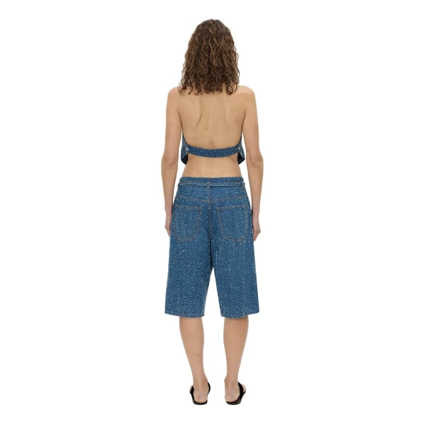 Camilla and Marc Rhodes Denim Short in Classic Blue Neps