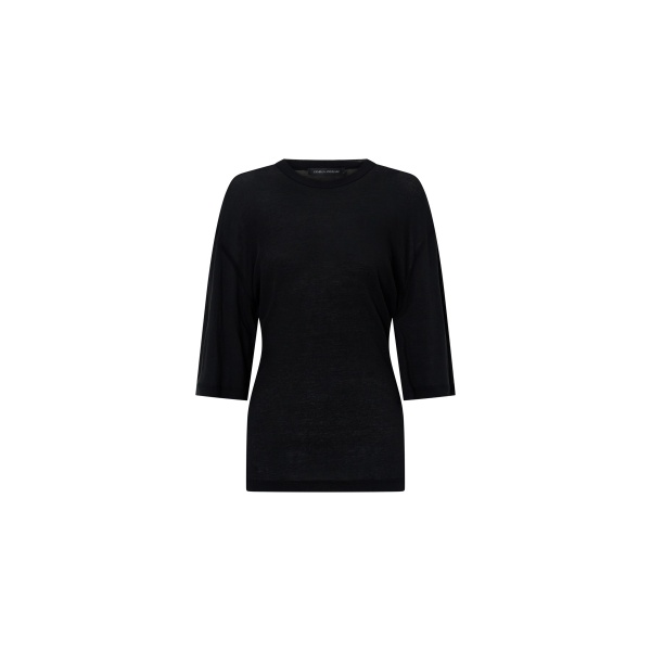 Camilla and Marc Siona Light Elbow Sleeve Top in Black | Tops | Coveti