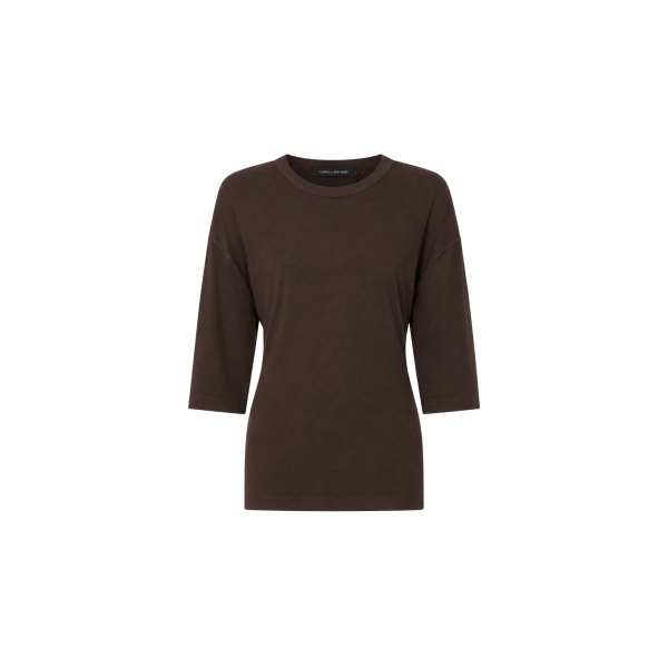 Camilla and Marc Siona Light Elbow Sleeve Top in Chocolate | Tops | Coveti