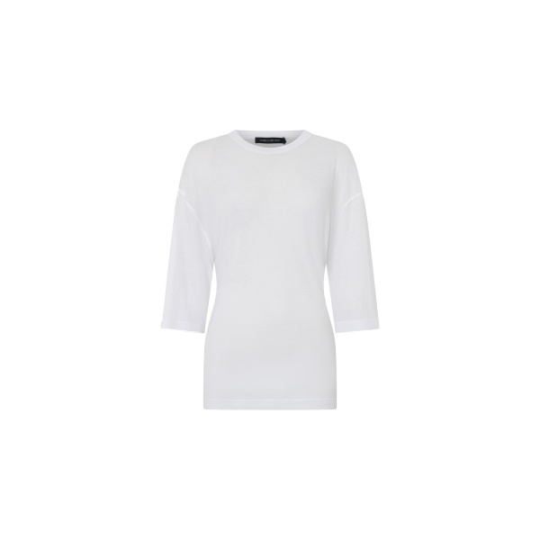 Camilla and Marc Siona Light Elbow Sleeve Top in Soft White | Tops | Coveti