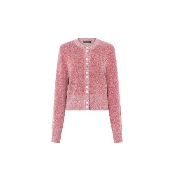 Camilla and Marc Soleo Textured Knit Cardigan in Watermelon | Knitwear | Coveti