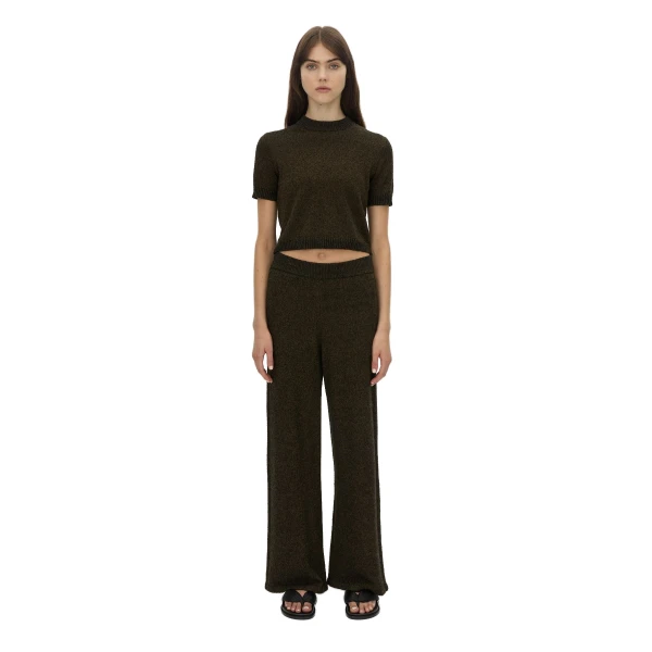 Camilla and Marc Soleo Textured Knit Pant in Cocoa