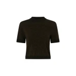Camilla and Marc Soleo Textured Knit T-Shirt in Cocoa | Knitwear | Coveti