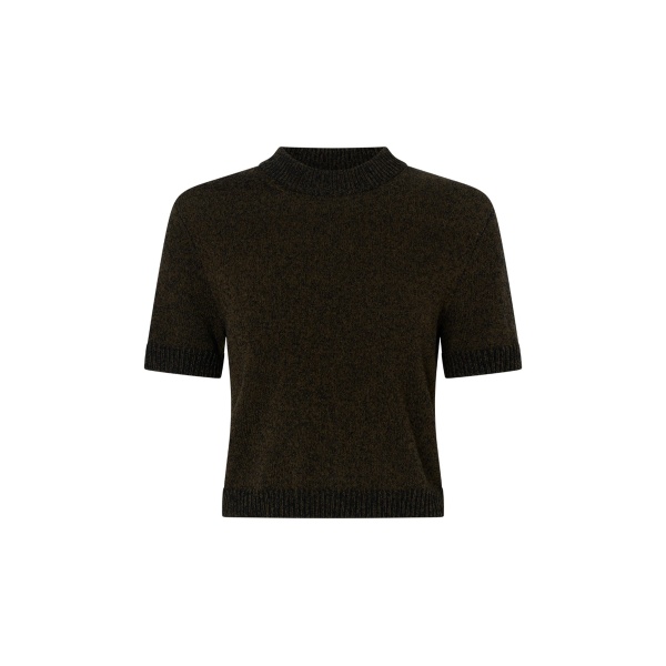 Camilla and Marc Soleo Textured Knit T-Shirt in Cocoa | Knitwear | Coveti