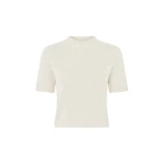 Camilla and Marc Soleo Textured Knit T-Shirt in Cream | Knitwear | Coveti