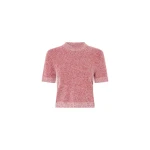 Camilla and Marc Soleo Textured Knit T-Shirt in Watermelon | Knitwear | Coveti