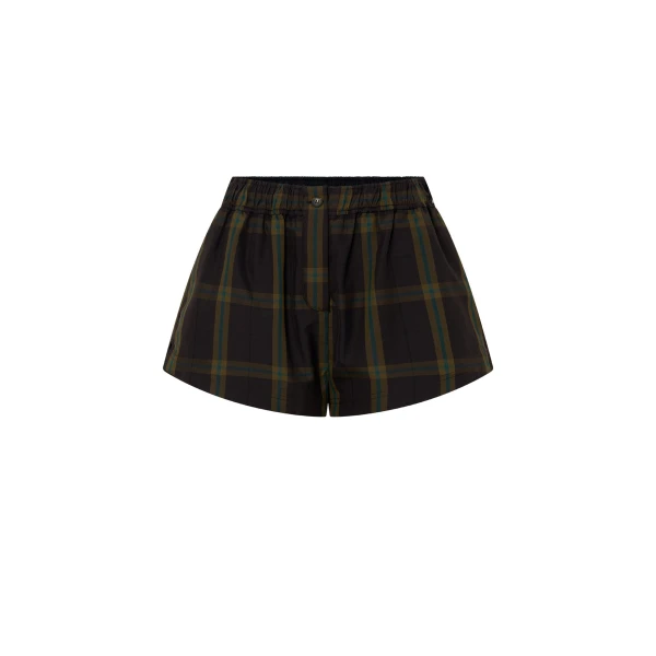 Camilla and Marc Winton Check Mini Short in Espresso Check | Shorts | Coveti