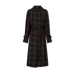 Camilla and Marc Winton Check Trench Coat in Espresso Check | Coats | Coveti