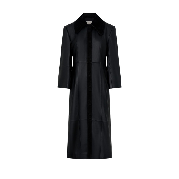 Camilla and Marc Yaz Leather Coat in Black | Coats | Coveti