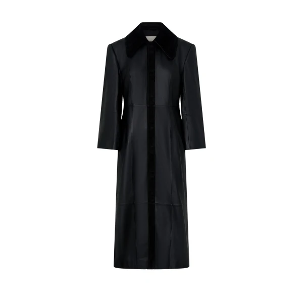 Camilla and Marc Yaz Leather Coat in Black | Coats | Coveti