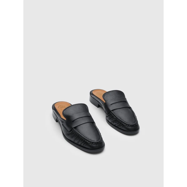ATP Atelier Capriana in Black Slip On Loafers Black