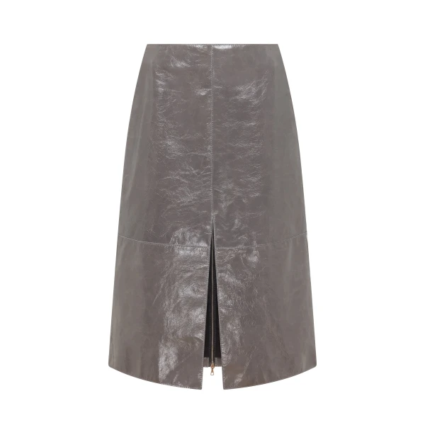 Midi Leather Skirt