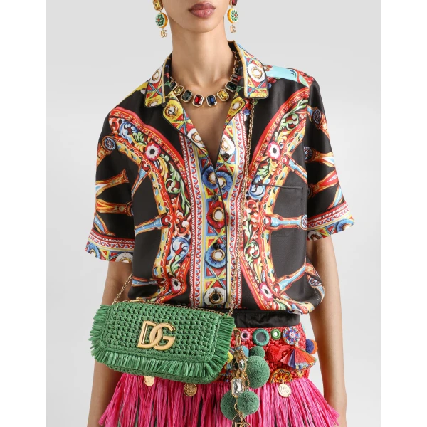 3.5 shoulder bag in raffia - Image 2