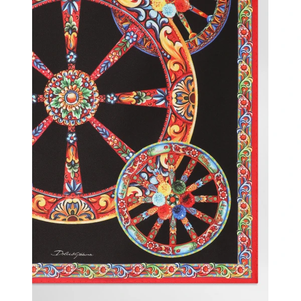 50x50 carretto-print silk twill scarf - Image 2