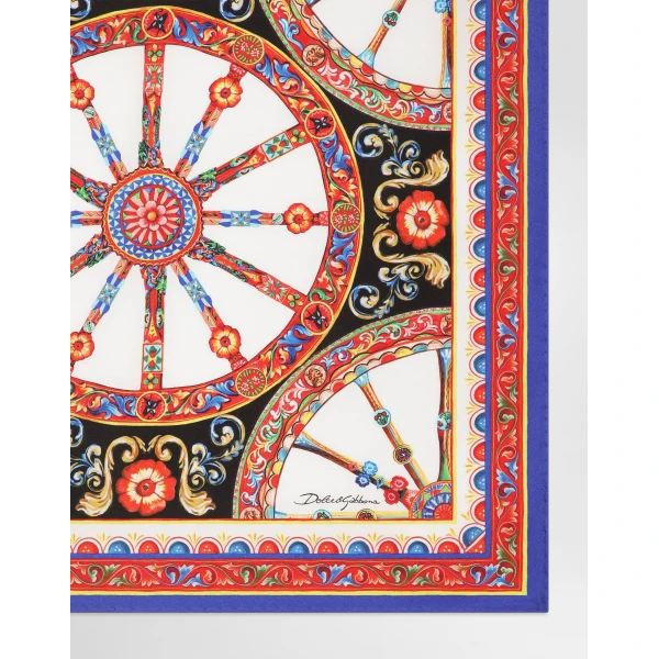 50x50 carretto-print silk twill scarf - Image 2