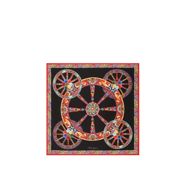 Dolce & Gabbana 50x50 carretto-print silk twill scarf