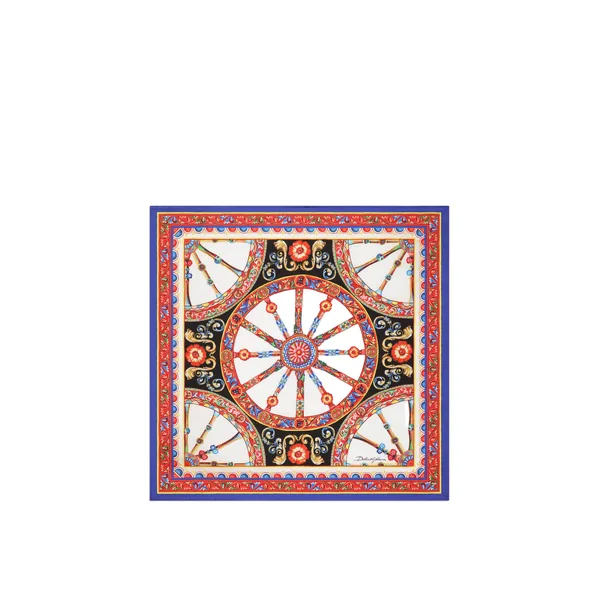 Dolce & Gabbana 50x50 carretto-print silk twill scarf