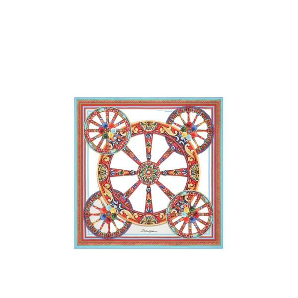 Dolce & Gabbana 50x50 carretto-print silk twill scarf