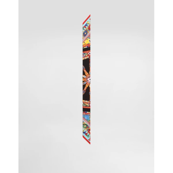 6x100 carretto-print silk twill bandeau - Image 2