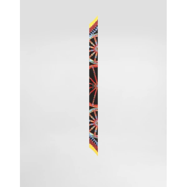 6x100 carretto-print silk twill bandeau - Image 2
