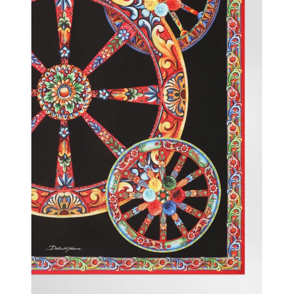 70x70 carretto-print silk twill scarf - Image 2