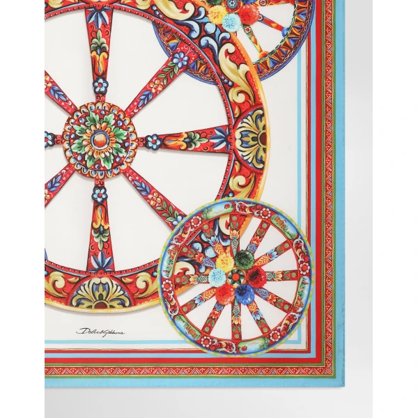 70x70 carretto-print silk twill scarf - Image 2