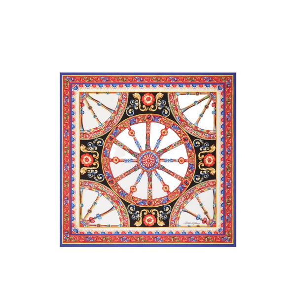 Dolce & Gabbana 70x70 carretto-print silk twill scarf