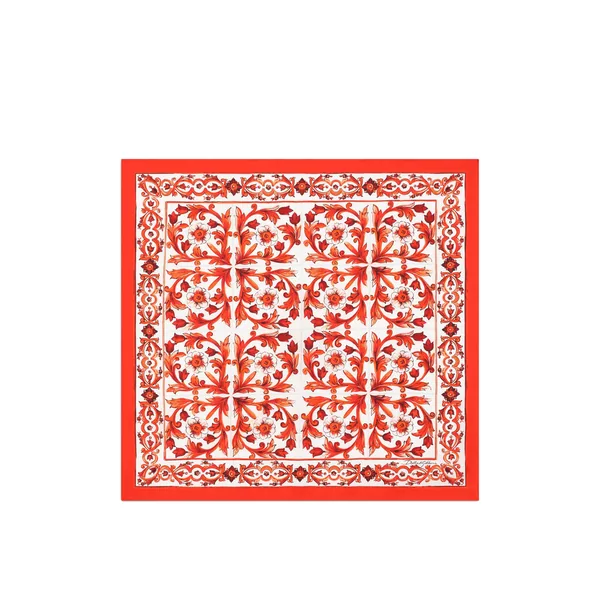 Dolce & Gabbana 70x70 majolica-print silk twill scarf