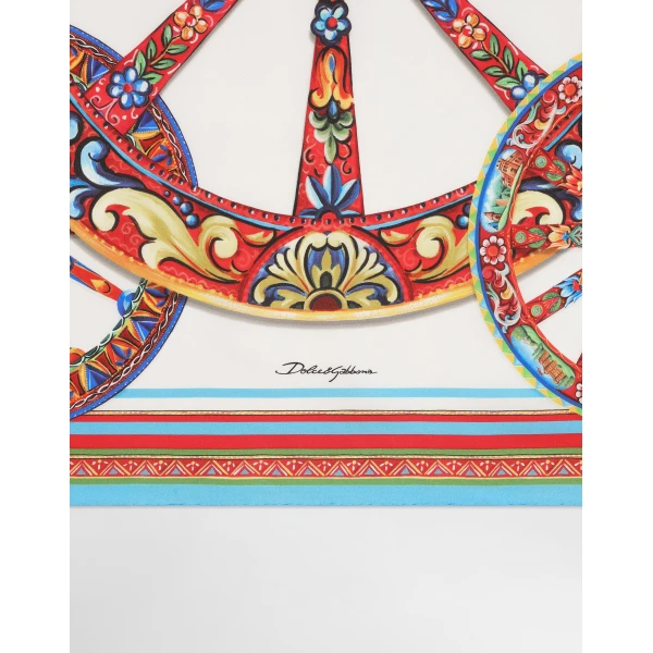 90x90 carretto-print silk twill scarf - Image 2