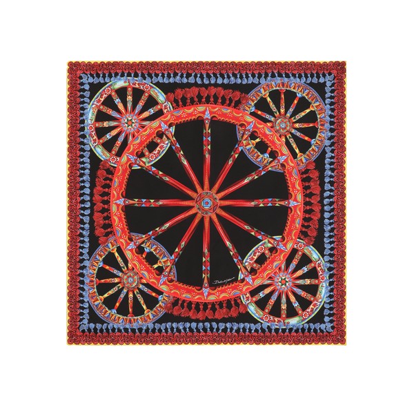 Dolce & Gabbana 90x90 carretto-print silk twill scarf