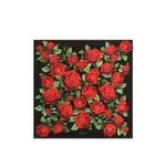 Dolce & Gabbana 90x90 rose-print silk twill scarf